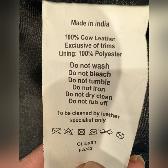 Quince Black Oversized Leather Moto Jacket Sz. XS - Picture 10 of 12